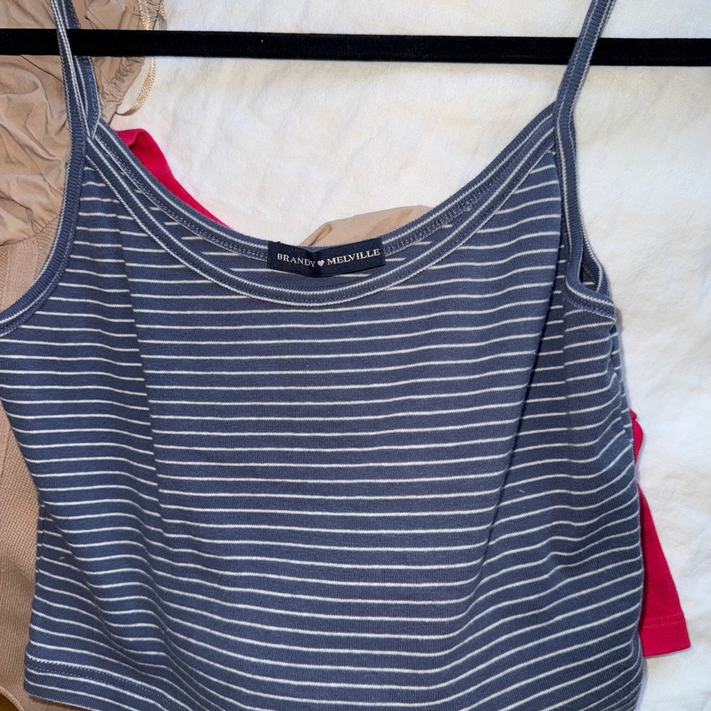Brandy Melville Navy Striped Camisole